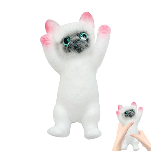 Gxdamxz Squishy Cat Spielzeug, Katze Stress Relief Klebrig Quetschspielzeug, Tragbar, 13x7cm von Gxdamxz
