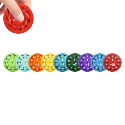 Gxdamxz Mathe Fidget Spinner, Rechenwirbel Montessori für Interaktives Lernen Multiplizieren & Division, 9 Stück von Gxdamxz