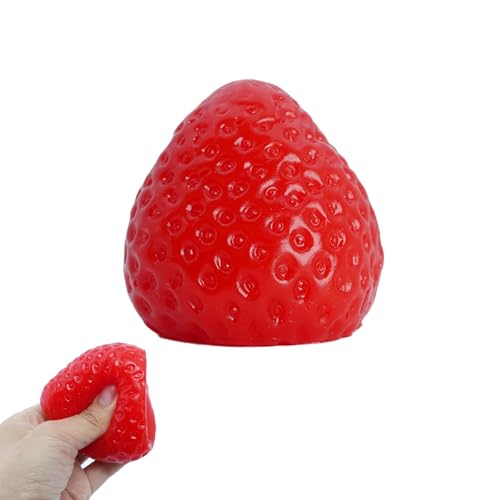 Gxdamxz Squishy Erdbeer Squeeze Spielzeug, Dekompression Stressball Sensorik Spielzeug, Rot von Gxdamxz