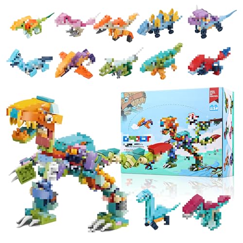 Dino Jurassic World Bausteine Kinder Spielzeug, Dino Bausteine Spielzeug 12 IN 1 Block Spielzeug Set, Bausteine Konstruktionsspielzeug Kinder Geschenke, für Jungen Mädchen Ostereier Gastgeschenke Dino Jurassic World Bausteine Kinder Spielzeug, Dino Bausteine Spielzeug 12 IN 1 Block Spielzeug Set, Bausteine Konstruktionsspielzeug Kinder Geschenke, für Jungen Mädchen Ostereier Gastgeschenke von Gxhong
