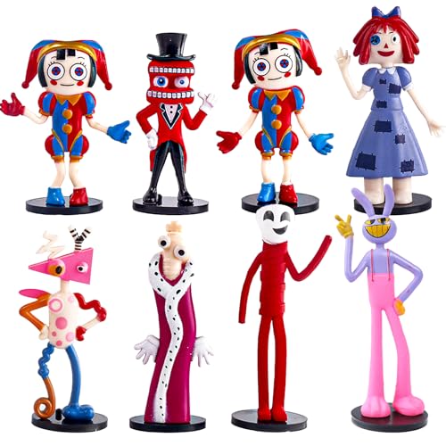 Gxhong 8Pcs The Digital Circus Figuren Set, The Digital Circus Cartoon Cake Toppers, The Digital Circus Geburtstagskuchen Dekoration, für Jungen Mädchen Kinderparty Tortendekorationen Gxhong 8Pcs The Digital Circus Figuren Set, The Digital Circus Cartoon Cake Toppers, The Digital Circus Geburtstagskuchen Dekoration, für Jungen Mädchen Kinderparty Tortendekorationen von Gxhong