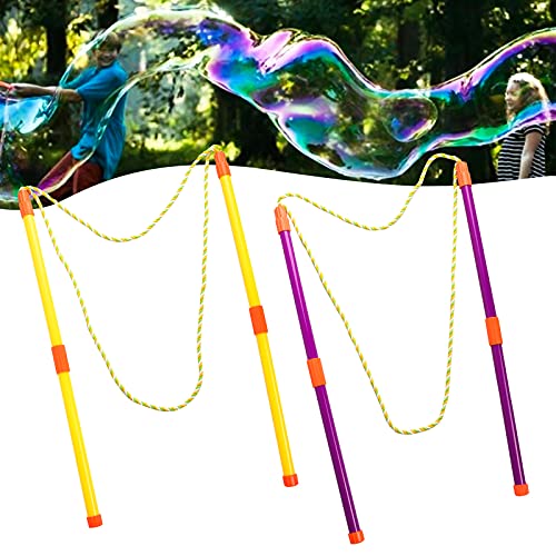 Gxhong Seifenblasenstäbe, 2 Paar Bubble Makers, Seifenblasen Riesenseifenblasen für Kinder Groß Seifenblasen Stäbe, für Outdoor Garten Strand Party, Junge Mädchen Spielzeug Bubble Gxhong Seifenblasenstäbe, 2 Paar Bubble Makers, Seifenblasen Riesenseifenblasen für Kinder Groß Seifenblasen Stäbe, für Outdoor Garten Strand Party, Junge Mädchen Spielzeug Bubble von Gxhong