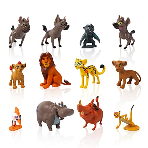 Gxhong The Lion King Mini Figuren Set, Jungle kuchendeko Wald Tiere Tortendeko Zoo Safari Party Cake Decorations Dschungel Cupcake Topper, für Baby Geburtstag Party Kuchen Dekoration Supplies von Gxhong