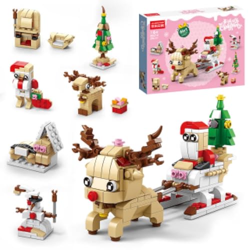 Gxhong Weihnachtliches Bauspielzeug, Weihnachts REH Bausteine Kinder Spielzeug, 6 in 1 Block Spielzeug Set, Bausteine Konstruktionsspielzeug Geschenke, für Jungen Mädchen Weihnachten Gastgeschenke Gxhong Weihnachtliches Bauspielzeug, Weihnachts REH Bausteine Kinder Spielzeug, 6 in 1 Block Spielzeug Set, Bausteine Konstruktionsspielzeug Geschenke, für Jungen Mädchen Weihnachten Gastgeschenke von Gxhong