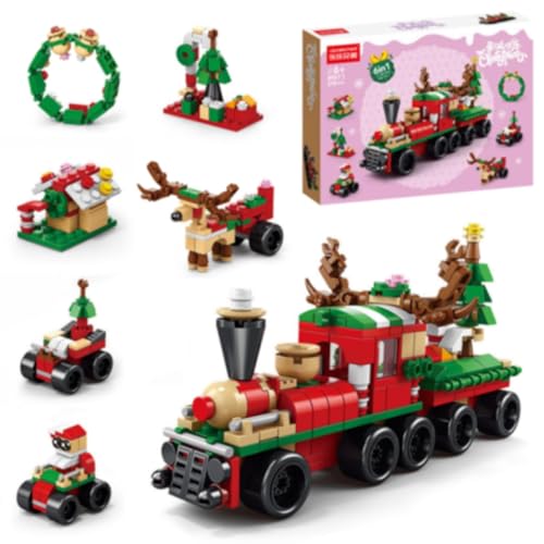 Gxhong Weihnachtliches Bauspielzeug, Weihnachts zug Bausteine Kinder Spielzeug, 6 in 1 Block Spielzeug Set, Bausteine Konstruktionsspielzeug Geschenke, für Jungen Mädchen Weihnachten Gastgeschenke Gxhong Weihnachtliches Bauspielzeug, Weihnachts zug Bausteine Kinder Spielzeug, 6 in 1 Block Spielzeug Set, Bausteine Konstruktionsspielzeug Geschenke, für Jungen Mädchen Weihnachten Gastgeschenke von Gxhong