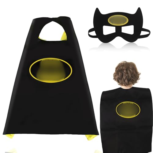 Superhelden Kinder Kostüme, Superhelden Umhang Maske Set, B-at-man Kostüm Cosplay Capes und Masken, Cosplay Kostüm Kinder, für Kindergeburtstag, Thema Party Weihnachten oder Karneval Geschenk Superhelden Kinder Kostüme, Superhelden Umhang Maske Set, B-at-man Kostüm Cosplay Capes und Masken, Cosplay Kostüm Kinder, für Kindergeburtstag, Thema Party Weihnachten oder Karneval Geschenk von Gxhong