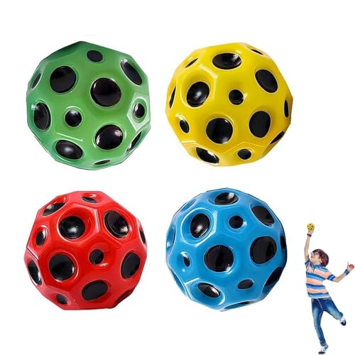 Gxlaihly 4 Stück Astro Jump Ball,Moon Ball,Hohe Springender Gummiball,7 cm Jump Ball,Space Jump Ball,Geeignet für Kinder und Erwachsene von Gxlaihly