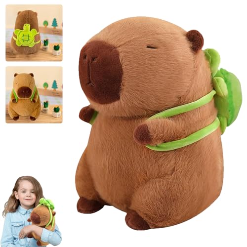 Gxlaihly Capybara Plüschtier, 23cm Kuscheltier, Niedliches Plushie Mit Schildkröte, Weiches Plüsch-Wohndekor von Gxlaihly