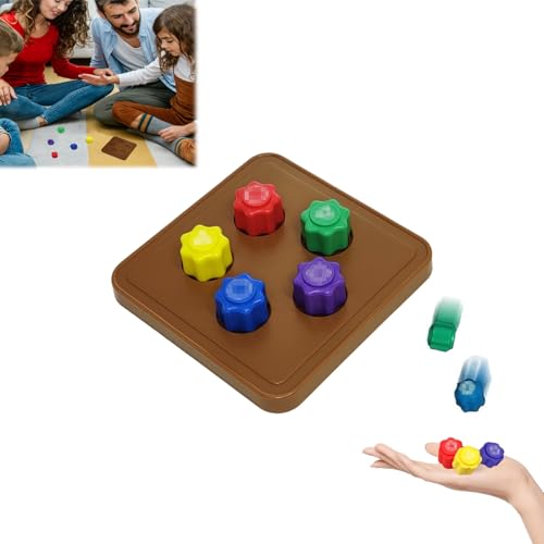 Gxlaihly Traditionelles Koreanisches Spiel,Gonggi Jack Stone Pebbles Set Spiel,Gonggi Korean Game Steine Set für Erwachsene und Kinder,klassischer Hand-Auge-Koordinationsspaß (5pcs+Base) von Gxlaihly