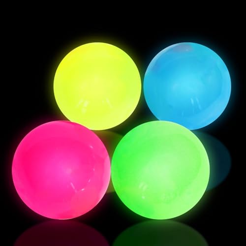 Gytera 4 Stück Nachtlicht Stressball Kinder klebriger Zielball, Anti Stress Ball Für Kinder Knautschball Quetschball Sticky Balls Stressball Squishy FüR Erwachsene,Angst Abbauen Gytera 4 Stück Nachtlicht Stressball Kinder klebriger Zielball, Anti Stress Ball Für Kinder Knautschball Quetschball Sticky Balls Stressball Squishy FüR Erwachsene,Angst Abbauen von Gytera