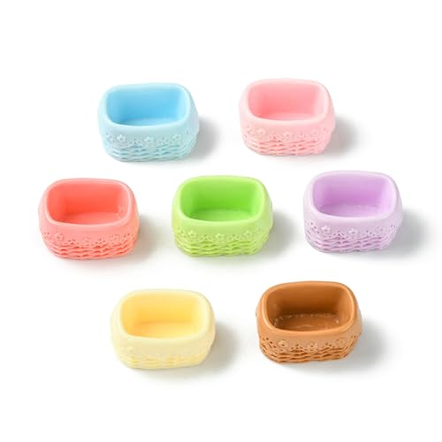 Gythara Miniatur-Ornamente aus Kunstharz, 7 Farben, für Puppenhaus, Feengarten, Mikro-Landschaft, Schreibtisch, Büro, Dekoration, 28 Stück Gythara Miniatur-Ornamente aus Kunstharz, 7 Farben, für Puppenhaus, Feengarten, Mikro-Landschaft, Schreibtisch, Büro, Dekoration, 28 Stück von Gythara