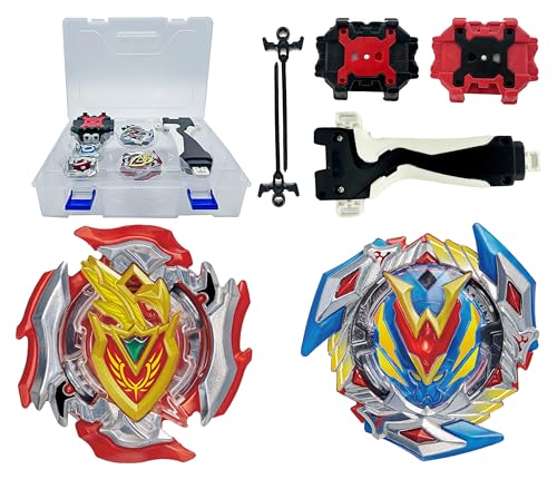 Gytobytle104 & 105 Bey Kampfkreisel Metal Fusion Blade Kreisel Set mit Launcher Griff Valtryek Achilles (Erweiterte Version) Gytobytle104 & 105 Bey Kampfkreisel Metal Fusion Blade Kreisel Set mit Launcher Griff Valtryek Achilles (Erweiterte Version) von Gytobytle