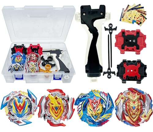 Gytobytle Valkyrie&Achilles 4er Bey Kampfkreisel mit Kasten Metal Fusion Blade Kreisel Set, mit Launcher Griff Gytobytle Valkyrie&Achilles 4er Bey Kampfkreisel mit Kasten Metal Fusion Blade Kreisel Set, mit Launcher Griff von Gytobytle
