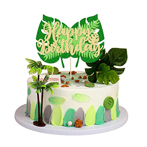 Gyufise 1 Stück Happy Birthday Tropische Blätter Kuchendekoration Grün Glitzer Dschungel Palm Blatt Kuchen Dekoration für Dschungel Thema Kinder Geburtstag Babyparty Party Kuchen Dekorationen Zubehör Gyufise 1 Stück Happy Birthday Tropische Blätter Kuchendekoration Grün Glitzer Dschungel Palm Blatt Kuchen Dekoration für Dschungel Thema Kinder Geburtstag Babyparty Party Kuchen Dekorationen Zubehör von Gyufise