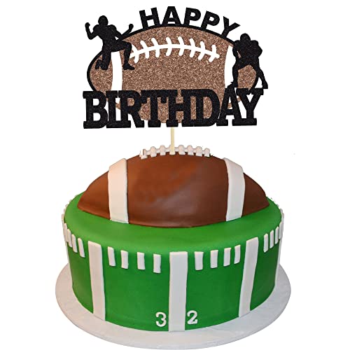 Gyufise 1 x Fußball-Kuchenaufsatz, Rugby-Ball, Happy Birthday-Kuchendekorationen für Schüssel, Party-Dekoration, Touchdown, Sport, Thema, Spieltag, Partyzubehör, Dekorationen Gyufise 1 x Fußball-Kuchenaufsatz, Rugby-Ball, Happy Birthday-Kuchendekorationen für Schüssel, Party-Dekoration, Touchdown, Sport, Thema, Spieltag, Partyzubehör, Dekorationen von Gyufise