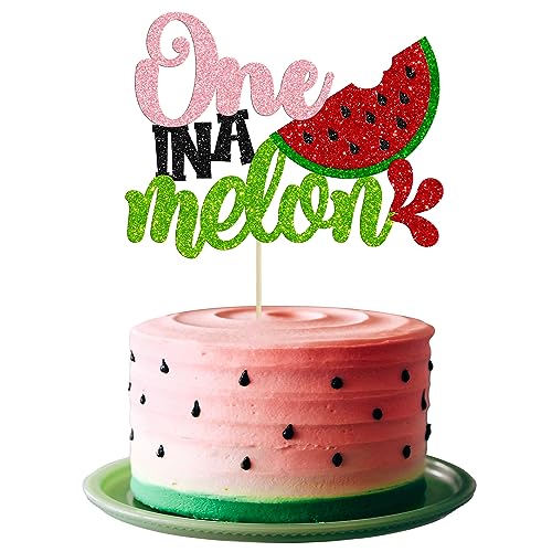 Gyufise 1 x Wassermelonen-Kuchenaufsatz, Glitzer, One in a Melone, Kuchenspieß, Wassermelone, erster Geburtstag, Kuchendekorationen für Sommer, Obst, Babyparty, Jungen und Mädchen, 1. Geburtstag, Gyufise 1 x Wassermelonen-Kuchenaufsatz, Glitzer, One in a Melone, Kuchenspieß, Wassermelone, erster Geburtstag, Kuchendekorationen für Sommer, Obst, Babyparty, Jungen und Mädchen, 1. Geburtstag, von Gyufise