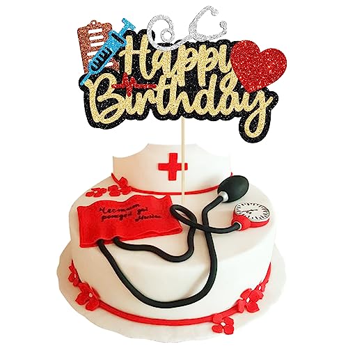 Gyufise 1xglitzernde Kuchendekoration für Krankenschwestern, Happy Birthday, Motiv: Ärzte, Krankenschwestern, Kuchendekoration für Damen, Herren, Kinder, Mädchen, Happy Birthday Party Supplies Gyufise 1xglitzernde Kuchendekoration für Krankenschwestern, Happy Birthday, Motiv: Ärzte, Krankenschwestern, Kuchendekoration für Damen, Herren, Kinder, Mädchen, Happy Birthday Party Supplies von Gyufise