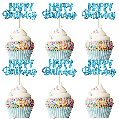 Gyufise Cupcake-Topper "Happy Birthday", glitzernd, für Partys, Dekorationen, 24 Stück Gyufise Cupcake-Topper "Happy Birthday", glitzernd, für Partys, Dekorationen, 24 Stück von Gyufise
