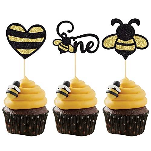 Gyufise 24 Stück Hummel One Cupcake Topper Herz Hummel Kuchen Dekorationen für Jungen Mädchen 1. Geburtstag Dekorationen Bienenstock Babyparty Bienenstock Honig Party Zubehör Gyufise 24 Stück Hummel One Cupcake Topper Herz Hummel Kuchen Dekorationen für Jungen Mädchen 1. Geburtstag Dekorationen Bienenstock Babyparty Bienenstock Honig Party Zubehör von Gyufise