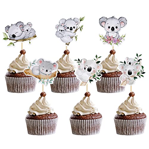 Gyufise 36 Stück Koala-Cupcake-Aufsätze, Glitzer, Wildtier-Cupcake-Picks, Koala-Geburtstag, Cupcake-Dekorationen, Babyparty, Geburtstag, Mottoparty, Kuchendekorationen Gyufise 36 Stück Koala-Cupcake-Aufsätze, Glitzer, Wildtier-Cupcake-Picks, Koala-Geburtstag, Cupcake-Dekorationen, Babyparty, Geburtstag, Mottoparty, Kuchendekorationen von Gyufise