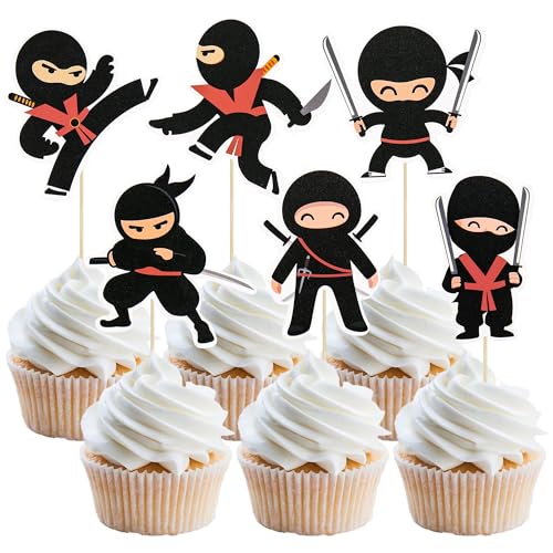Gyufise Ninja-Cupcake-Aufsätze, zusammengebaut, Kampfsport, Karate, Kung Fu-Krieger, Cupcake-Picks, Dekorationen für Ninja-Thema, Babyparty, Kindergeburtstag, Partyzubehör, Kuchendekorationen, 36 Gyufise Ninja-Cupcake-Aufsätze, zusammengebaut, Kampfsport, Karate, Kung Fu-Krieger, Cupcake-Picks, Dekorationen für Ninja-Thema, Babyparty, Kindergeburtstag, Partyzubehör, Kuchendekorationen, 36 von Gyufise