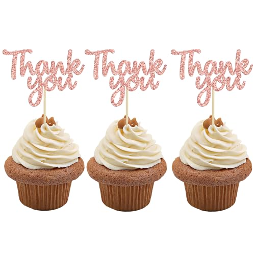 Gyufise 36 Stück Roségold Glitzer Thank You Cupcake Toppers Thanksgiving Cupcake Picks Dekorationen für Babyparty Jungen Mädchen Geburtstag Party Zubehör .. Gyufise 36 Stück Roségold Glitzer Thank You Cupcake Toppers Thanksgiving Cupcake Picks Dekorationen für Babyparty Jungen Mädchen Geburtstag Party Zubehör .. von Gyufise