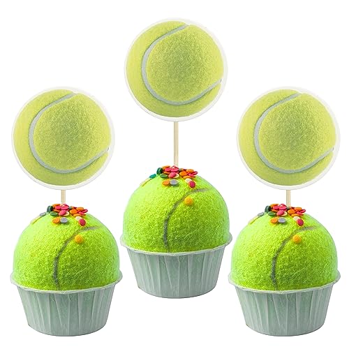 Gyufise Tennis-Cupcake-Topper, Sportball, Cupcake-Picks, Tennis, Sport, Thema, Babyparty, Kindergeburtstag, Party, Kuchendekoration, Zubehör, 36 Stück Gyufise Tennis-Cupcake-Topper, Sportball, Cupcake-Picks, Tennis, Sport, Thema, Babyparty, Kindergeburtstag, Party, Kuchendekoration, Zubehör, 36 Stück von Gyufise