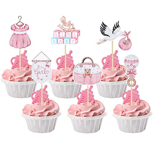 Gyufise Cupcake-Aufsätze für Babypartys, Mädchen, Schwan, Schnuller, Wolke, Mond, Stern, Baby-Mädchen, Cupcake-Picks, Oh Baby, It's a Girl, Kuchendekorationen für Babyparty, Kindergeburtstag, Gyufise Cupcake-Aufsätze für Babypartys, Mädchen, Schwan, Schnuller, Wolke, Mond, Stern, Baby-Mädchen, Cupcake-Picks, Oh Baby, It's a Girl, Kuchendekorationen für Babyparty, Kindergeburtstag, von Gyufise