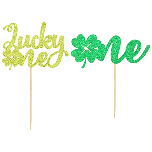 Gyufise Cupcake-Topper St. Patrick's Day Lucky One mit vierblättrigen Cupcake-Dekorationen für St. Patrick's Day, Party-Zubehör, Geburtstagsdekorationen, 24 Stück Gyufise Cupcake-Topper St. Patrick's Day Lucky One mit vierblättrigen Cupcake-Dekorationen für St. Patrick's Day, Party-Zubehör, Geburtstagsdekorationen, 24 Stück von Gyufise