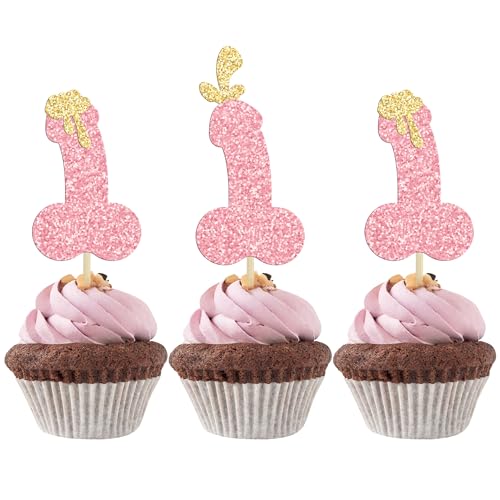 Gyufise Cupcake-Topper für Junggesellenabschied, glitzernd, Junggesellinnenabschied, Junggesellinnenabschied, lustige Party-Kuchendekorationen für Brautparty, Hochzeit, Verlobung, Gyufise Cupcake-Topper für Junggesellenabschied, glitzernd, Junggesellinnenabschied, Junggesellinnenabschied, lustige Party-Kuchendekorationen für Brautparty, Hochzeit, Verlobung, von Gyufise