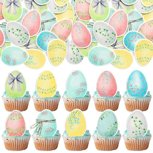 Gyufise Essbare Ostereier-Cupcake-Topper, essbare Frühlings-Ostereier, Cupcake-Picks, Oblatenpapier, Ostertag-Kuchenaufsätze für Ostern, Frühling, Geburtstag, Babyparty, Partyzubehör, 50 Stück Gyufise Essbare Ostereier-Cupcake-Topper, essbare Frühlings-Ostereier, Cupcake-Picks, Oblatenpapier, Ostertag-Kuchenaufsätze für Ostern, Frühling, Geburtstag, Babyparty, Partyzubehör, 50 Stück von Gyufise