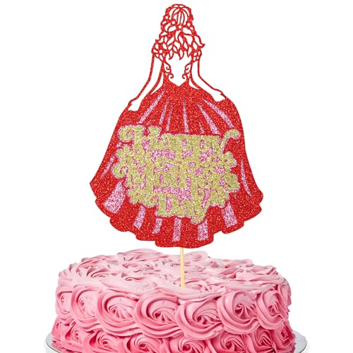 Gyufise Tortenaufsatz "Happy Mother's Day", Glitzerkleid, Herz, beste Mutter, Kuchendekoration für Frauen, Geburtstag, Motto-Party, Kuchendekoration, Rot, 1 Stück Gyufise Tortenaufsatz "Happy Mother's Day", Glitzerkleid, Herz, beste Mutter, Kuchendekoration für Frauen, Geburtstag, Motto-Party, Kuchendekoration, Rot, 1 Stück von Gyufise
