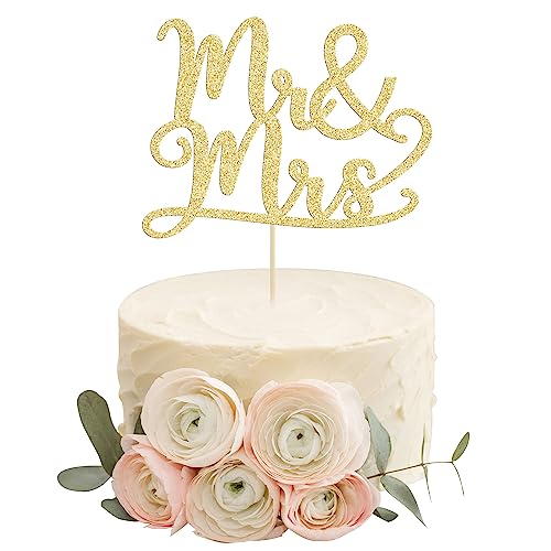 Gyufise 1 Packung Gold Glitzer Mr and Mrs Kuchendekoration Mr & Mrs Kuchendekoration Mr & Mrs Cupcake Topper für Hochzeit Verlobung Brautdusche Jahrestag Party Kuchen Dekoration Zubehör Gyufise 1 Packung Gold Glitzer Mr and Mrs Kuchendekoration Mr & Mrs Kuchendekoration Mr & Mrs Cupcake Topper für Hochzeit Verlobung Brautdusche Jahrestag Party Kuchen Dekoration Zubehör von Gyufise
