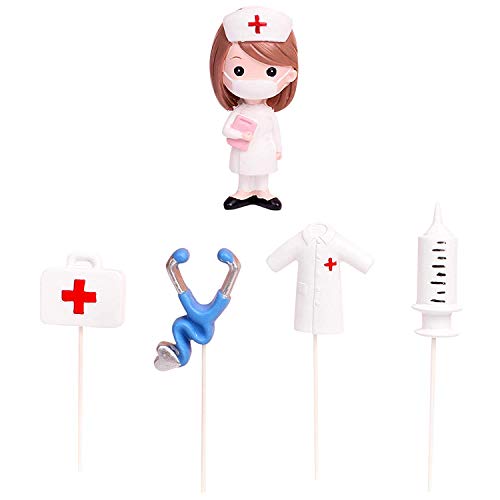 Gyufise Wiederverwendbare Kuchendekoration aus Kunstharz, für Krankenschwestern, Schulabschluss, Cupcake-Dekorationen, medizinische Rn-Themen, Kuchenspieße, Still-Cupcake-Dekorationen, Partyzubehör, 5 Gyufise Wiederverwendbare Kuchendekoration aus Kunstharz, für Krankenschwestern, Schulabschluss, Cupcake-Dekorationen, medizinische Rn-Themen, Kuchenspieße, Still-Cupcake-Dekorationen, Partyzubehör, 5 von Gyufise