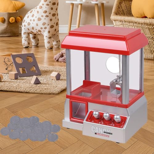 Candy Grabber Süßigkeitenautomat, Süßigkeiten Greifautomat Greifer Spielautomat mit Soundeffekten und Joysticks, rot, Kind Candy Grabber Süßigkeitenautomat, Süßigkeiten Greifautomat Greifer Spielautomat mit Soundeffekten und Joysticks, rot, Kind von Gziztx