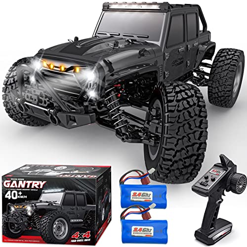 Gzsbaby Ferngesteuertes Auto 1/16 RC Car 4WD mit 40 km/h Hochgeschwindigkeits,2 Akku Lange Laufzeit,2,4 GHz Fernbedienung Geländewagen Outdoor Indoor Fahrzeug für Jungen Erwachsene, Kinder von Gzsbaby