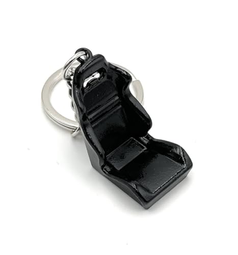 H-Customs Autositz Rennsitz Schalensitz Schlüsselanhänger Anhänger aus Metall Schwarz von H-Customs