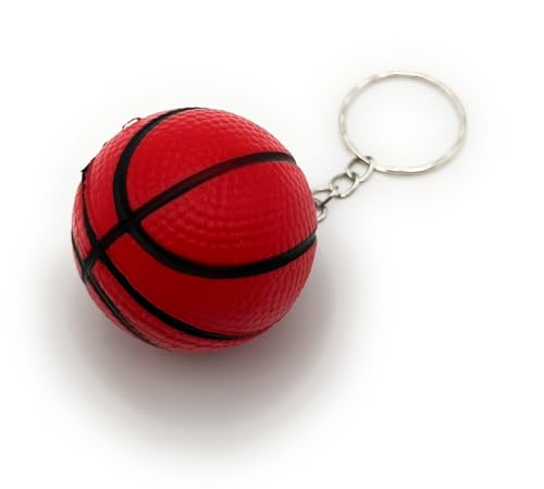 H-Customs Basketball Korbball Ball Spielball 3D Schlüsselanhänger Anhänger Rot von H-Customs