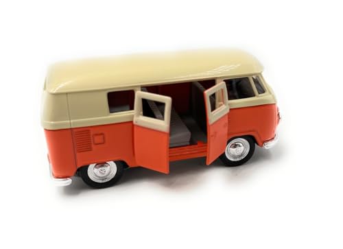 H-Customs Bulli T1 Bus 1963 Bulli Modellauto Auto Lizenzprodukt 1:34-1:39 Orange von H-Customs