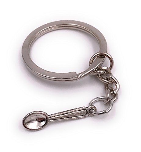 H-Customs Löffel Besteck Schlüsselanhänger Anhänger Silber aus Metall von H-Customs