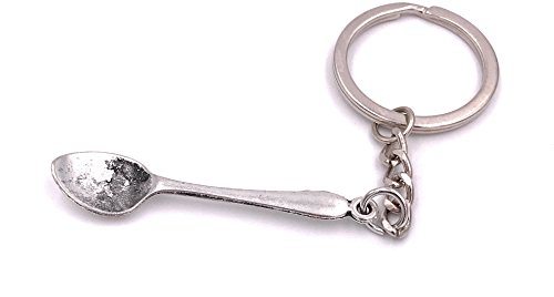 H-Customs Löffel Esslöffel Schlüsselanhänger Anhänger Silber aus Metall von H-Customs
