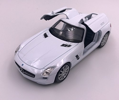 H-Customs Mercedes SLS AMG Modellauto Auto Lizenzprodukt 1:34 zufällige Farbauswahl von H-Customs