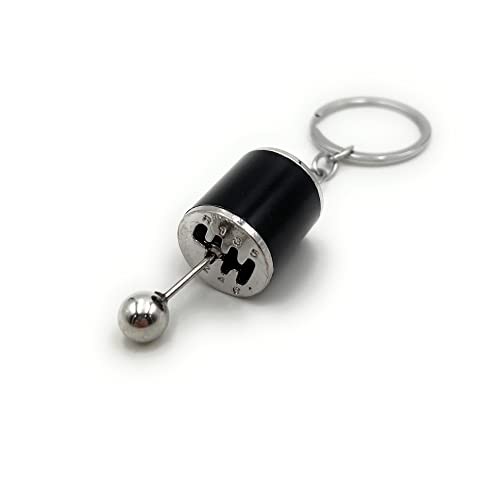 H-Customs Schaltknauf Knüppel Schalthebel Schalter schwarz Schlüsselanhänger Anhänger schwarz von H-Customs