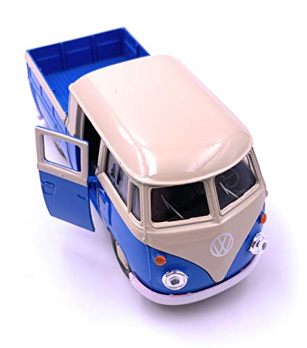 H-Customs Welly T1 Bus Pick Ups Double Cabin Lizenzprodukt 1:34-1:39 Blau von H-Customs