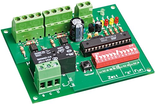 H-Tronic Universal-Zeitrelais: 8 Funktionen, 0,1 s bis 64 h, LEDs, Einschalt/Ausschaltverzögerung, Monoflop, Hutschienenmontage von H-Tronic