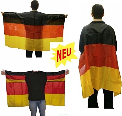 HAAC Umhang Flaggenumhang in Deutschlandsfarben Deutschland 150 cm x 90 cm Fußball 2014 von HAAC