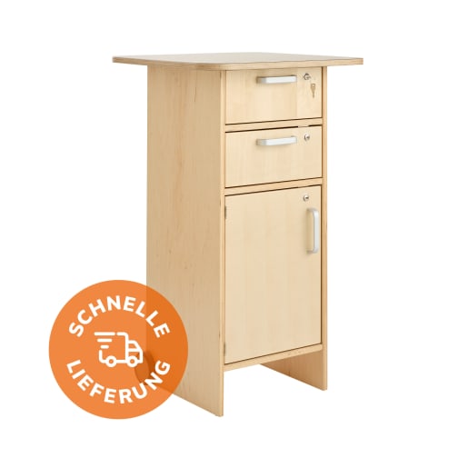 Stehtisch mit 2 Schubfächer, 1 Tür, H 105 cm Stehtisch mit 2 Schubfächer, 1 Tür, H 105 cm von HABA Pro
