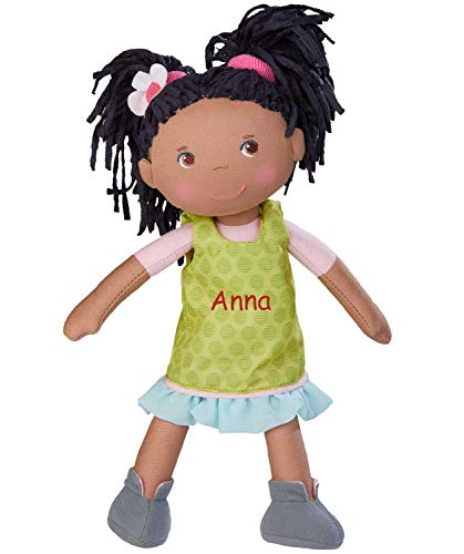 HABA Stoffpuppe Cari mit Namen Bestickt, weiche Erste Baby Puppe, 0-5 Jahre Kuschelpuppe afrikanisch Taufgeschenk, Geschenk zur Geburt/Taufe 304576 HABA Stoffpuppe Cari mit Namen Bestickt, weiche Erste Baby Puppe, 0-5 Jahre Kuschelpuppe afrikanisch Taufgeschenk, Geschenk zur Geburt/Taufe 304576 von LALALO
