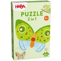 HABA 2010075001 - Puzzle 2in1, Schmetterling, 2-seitiges Holzpuzzle, 20 Teile HABA 2010075001 - Puzzle 2in1, Schmetterling, 2-seitiges Holzpuzzle, 20 Teile von HABA