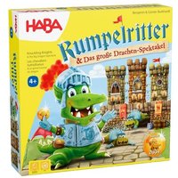 HABA 2011721001 - Rumpelritter & Das große Drachen-Spektakel, 1 Box=2 Spiele, Ritterspiele, Gesellschaftsspiel für Kinder ab 4 bzw. 5 Jahren von HABA